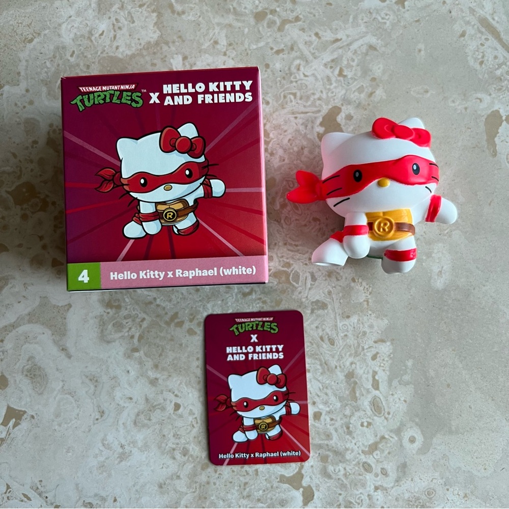 2025 McDonald’s Hello Kitty x TMNT Hello Kitty x Raphael (White) Figure